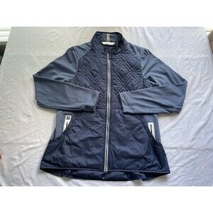 Peter Millar Madeline Hybrid Jacket Womens Large Dark Blue Golf Coat